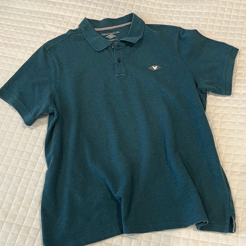 Men's Disney Cruise Line Blue Polo Shirt